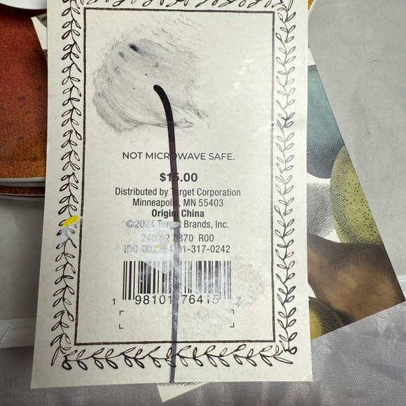 John Derian x Target Dessert Plate Plates x 4 Pear Shape Malamine BPA Free NEW - Picture 5 of 6